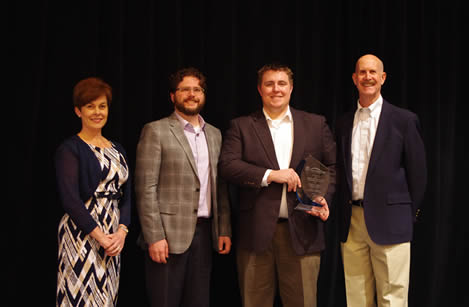 (From left to right): Kristy Casto (NHCA), Carl Johnson (3M Alexandria), Matt VanWatermulen (3M Alexandria), John Howard, NIOSH