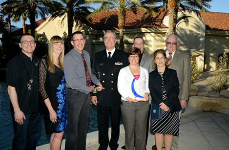 From left to right: Rick Neitzel (Safe-in-Sound Committee), Deanna Meinke (Safe-in-Sound Committee),    Benjamin Kanters (Columbia College Chicago),  Greg Lotz (NIOSH), Kevin O’Connor (NG), James Lankford, (Safe-in-Sound Committee); Front: Nancy Hall (NG) and Thais C. Morata (NIOSH)