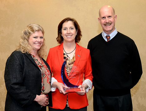 From L to R: Jeanne Virtue (JM), Barbara Menard (JM), John Howard (NIOSH). Photo Courtesy: Jack Foreman