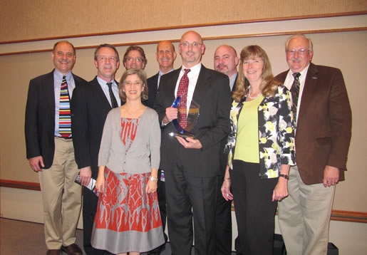 File Shaw Sis Committee: L to Right back row: Scott Schneider (SiS),  Thomas Hunterbrinker (Shaw), Lee Hager (SiS), John Howard (NIOSH) and Tim Bates (Shaw).